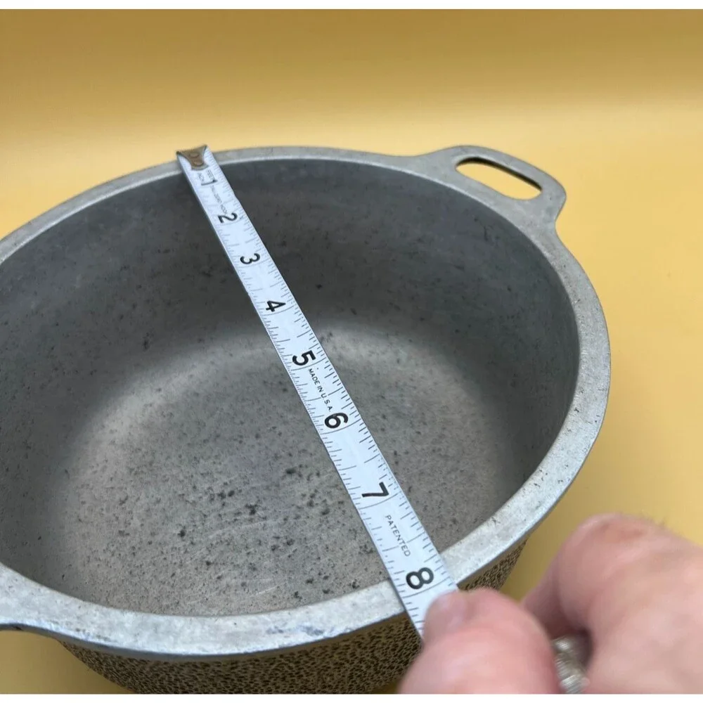 Vintage Century Silver Seal Hammered Aluminum Pot With Lid 8